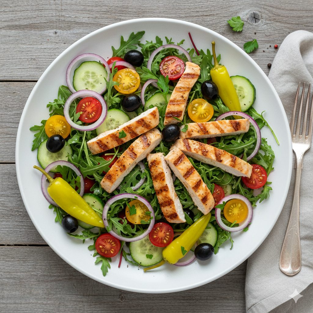 Salat mit Hähnchenbrust